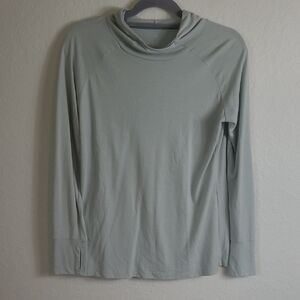 Free Fly Light Blue Long Sleeve Bamboo Hoodie Size M